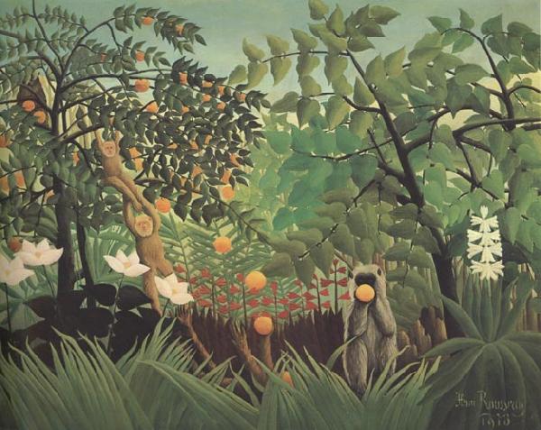 Henri Rousseau Exotic Landscape Sweden oil painting art